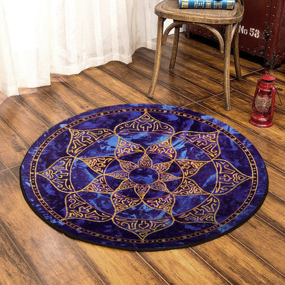 Blue Lotus DD100802A Round Area Rug