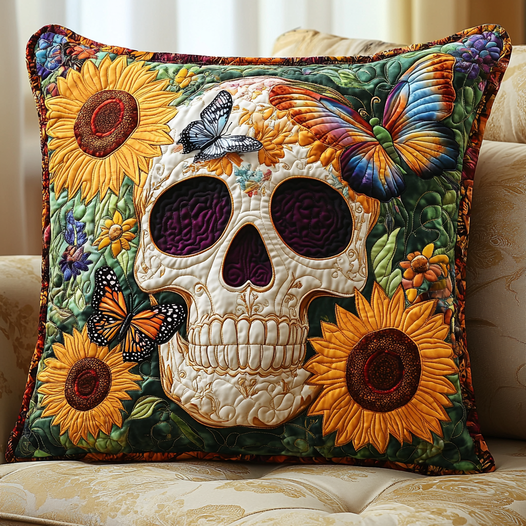 Boho Skull Quilted Pillow Case NCU0TL1862