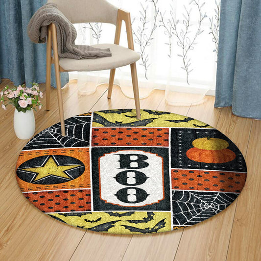 Boo Halloween HT080903TM Round Area Rug