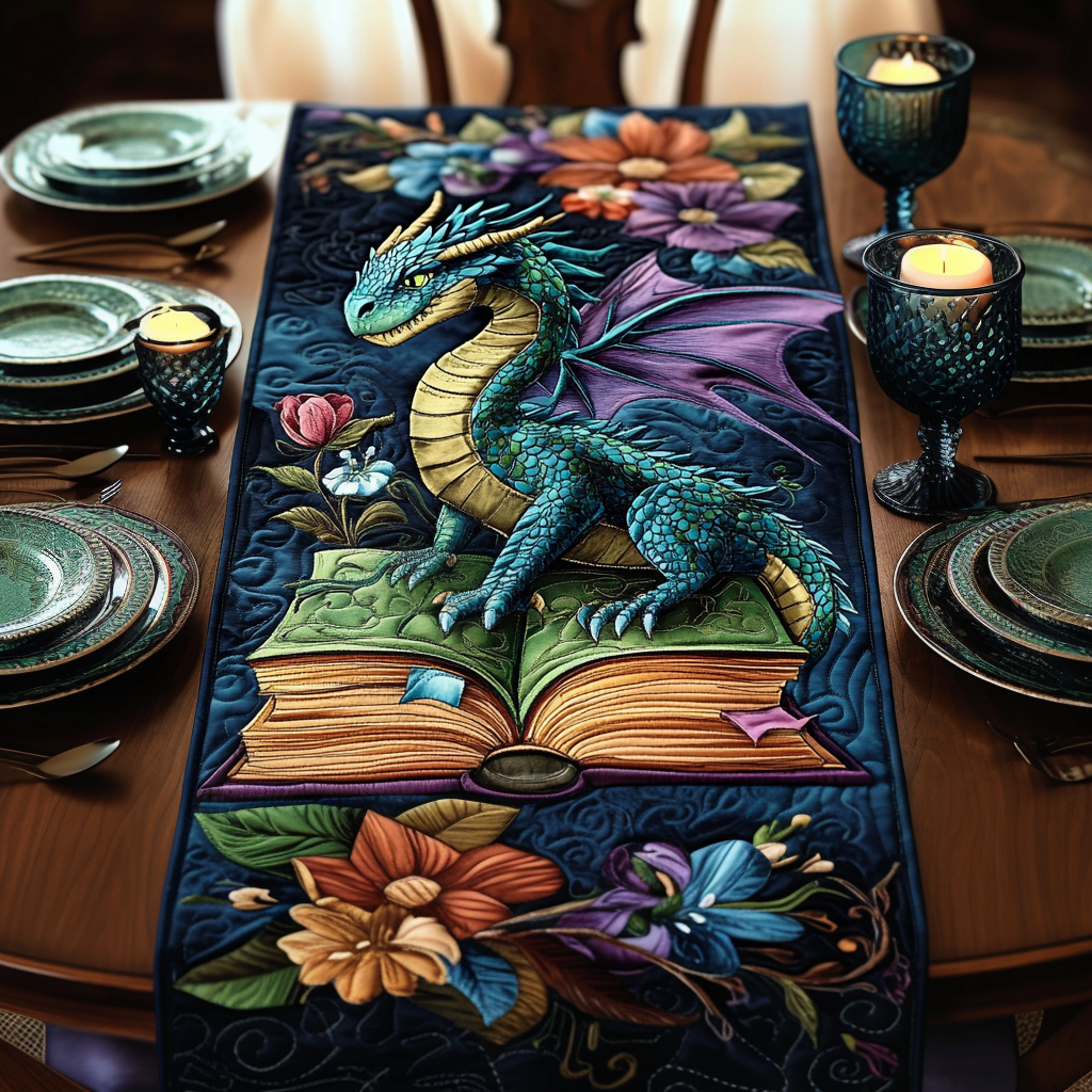 Book Guardian Quilted Table Runner NCU0DV930