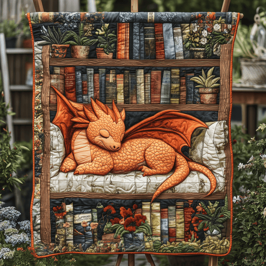 Bookish Dragon Quilted Blanket NCU0TH2498