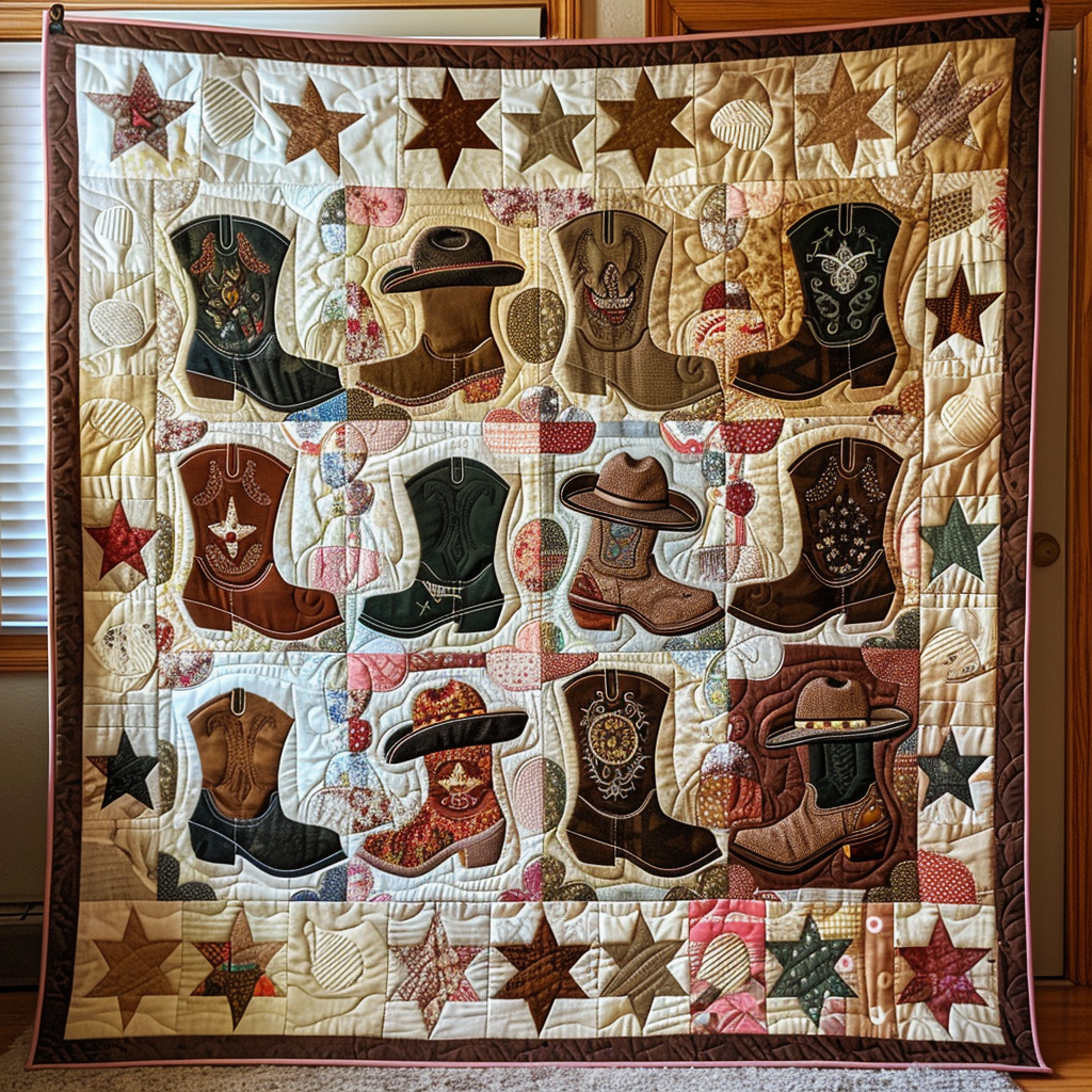 Boots & Spurs Quilted Blanket NCU0TH668