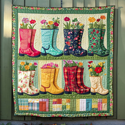 Boots in Bloom Quilted Blanket NCU0TH1444