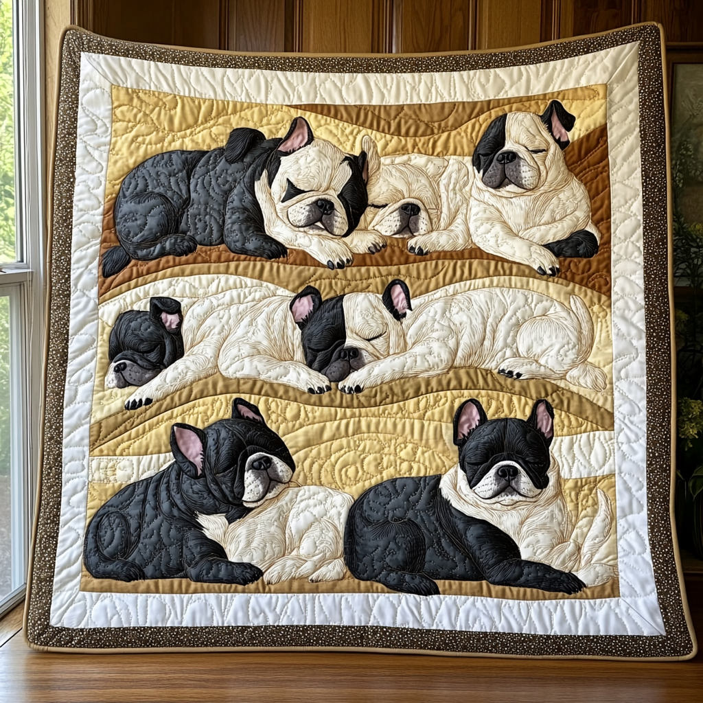 Boulevard Bulldog Quilted Blanket NCU0DK1271