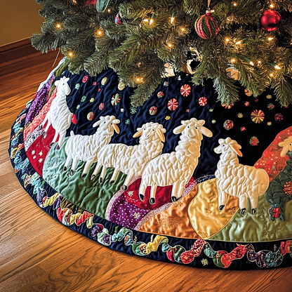 Breezy Barnyard Quilted Christmas Tree Skirt NCU0PT2427