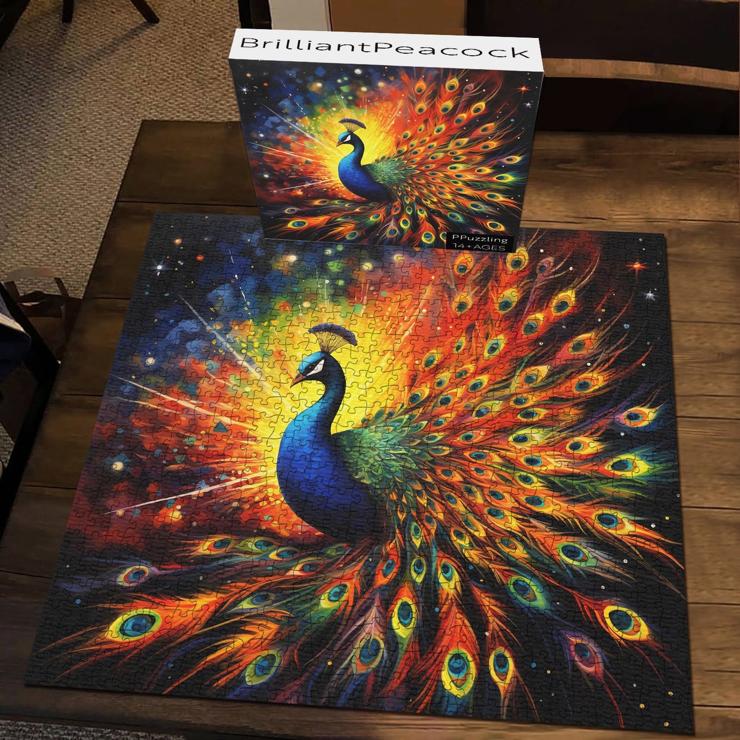 Brilliant Peacock Jigsaw Puzzle 1000 Pieces