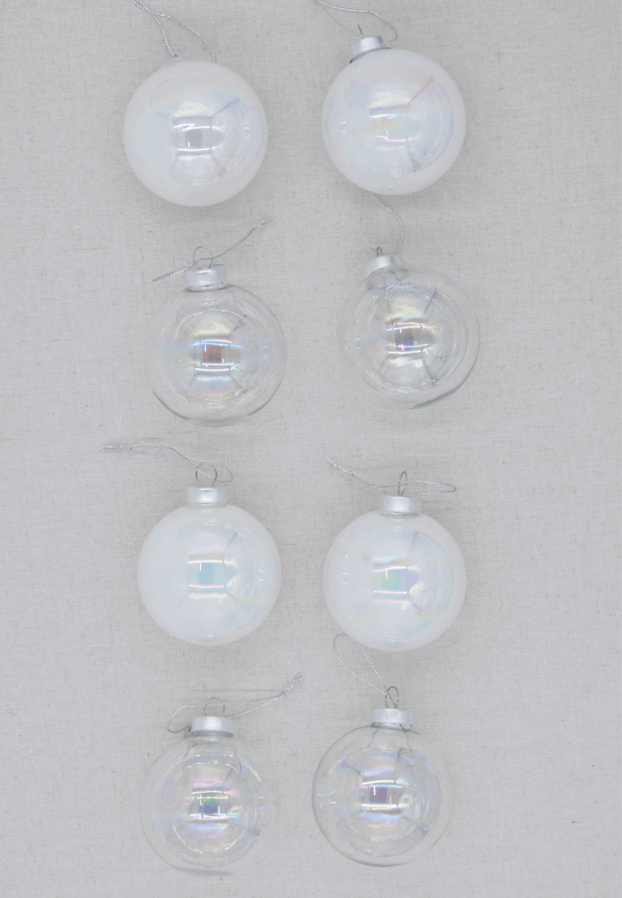 Bubbles Glass Ornament Set (8 Pack)