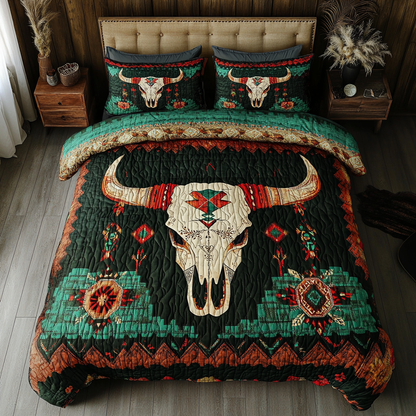 Buffalo Spirit 3-Piece Quilted Bedding Set NCU0DK3226