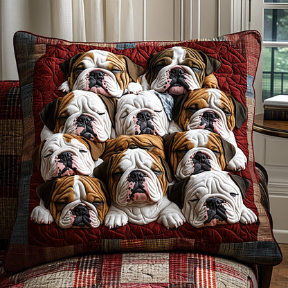 Bulldog Comfort Quilted Bedding Pillow Case NCU0PT2901