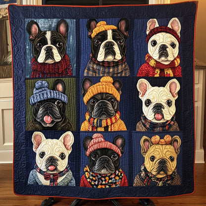 Bulldog Winter Magic Quilted Blanket NCU0PT1538