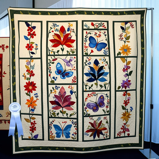 Butterfly Flower Garden NTA281024010 Quilt Blanket