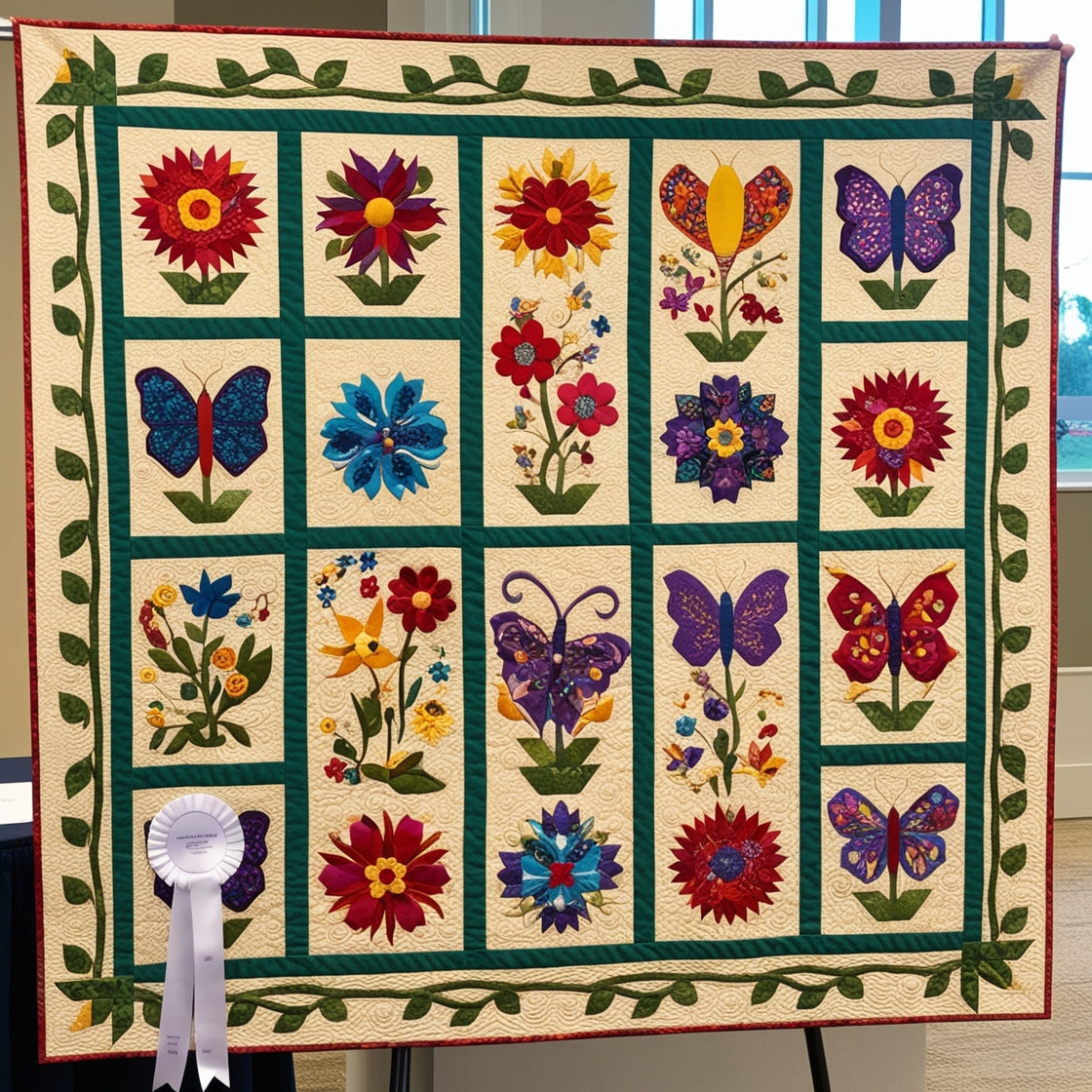 Butterfly Flower Garden NTA281024024 Quilt Blanket