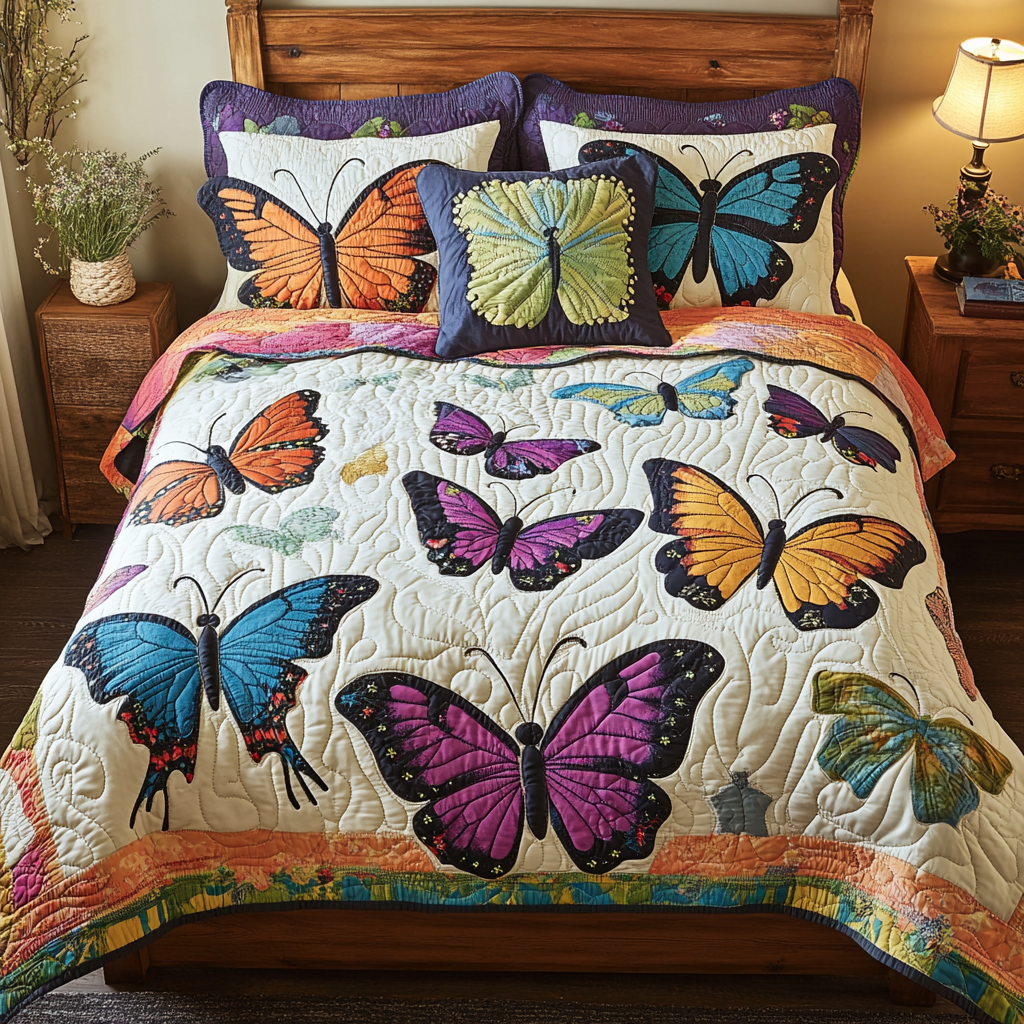 Butterfly TAI061124016 Quilt Bedding Set