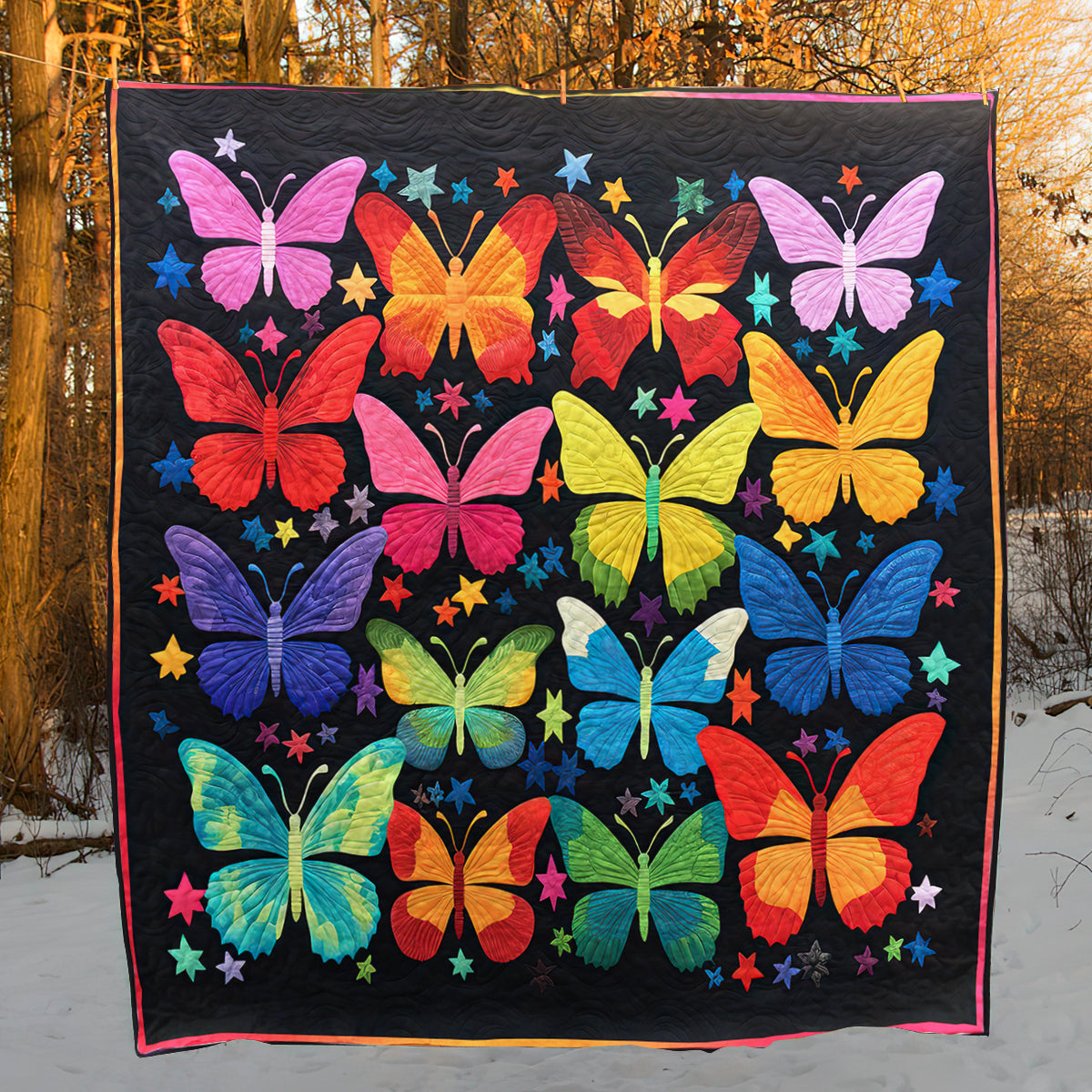 Colorful Butterfly HM10102306 Quilt Blanket