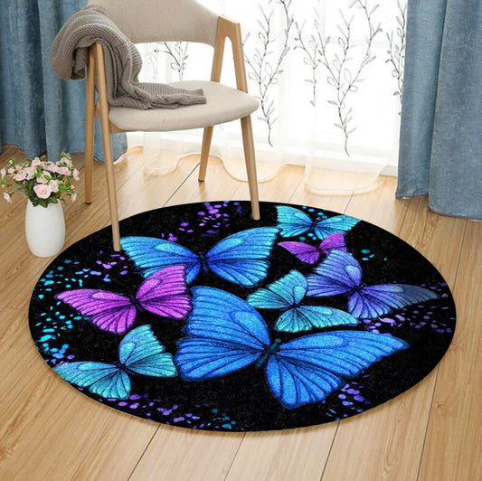 Butterfly BL040909RR Round Area Rug