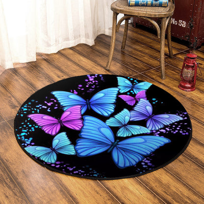 Butterfly BL040909RR Round Area Rug