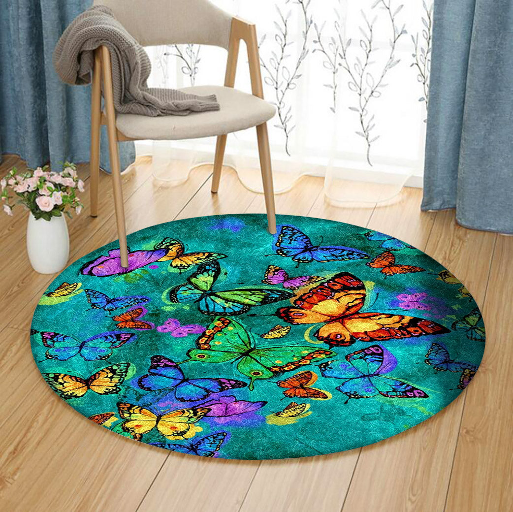 Butterfly BL160807RR Round Area Rug