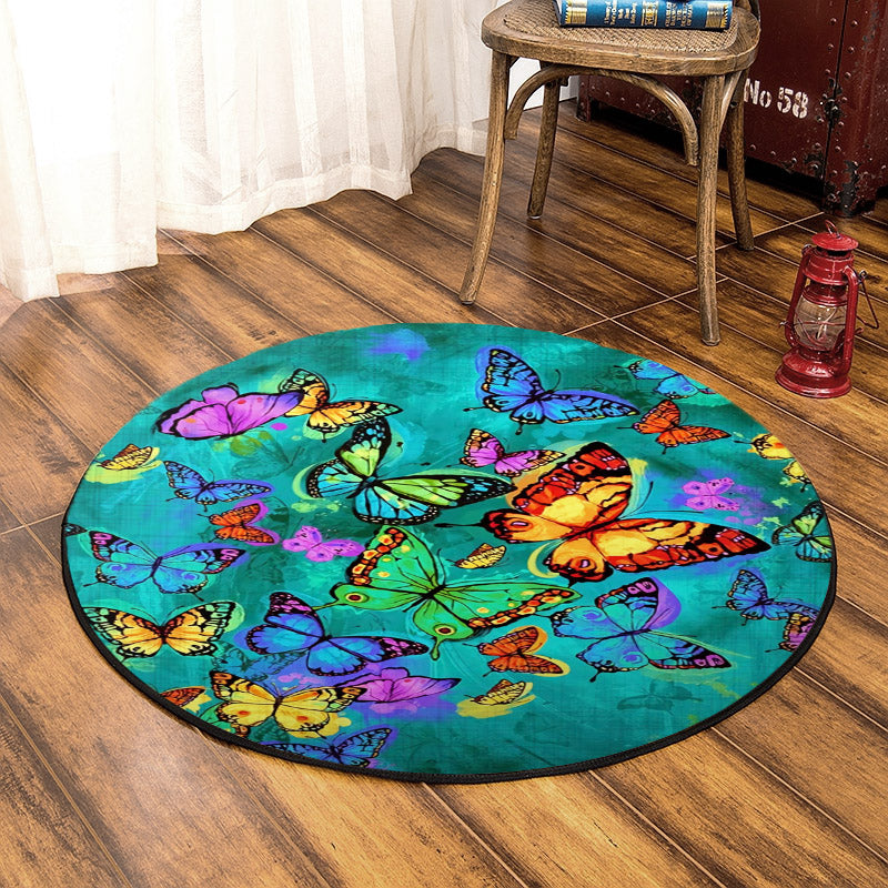 Butterfly BL160807RR Round Area Rug