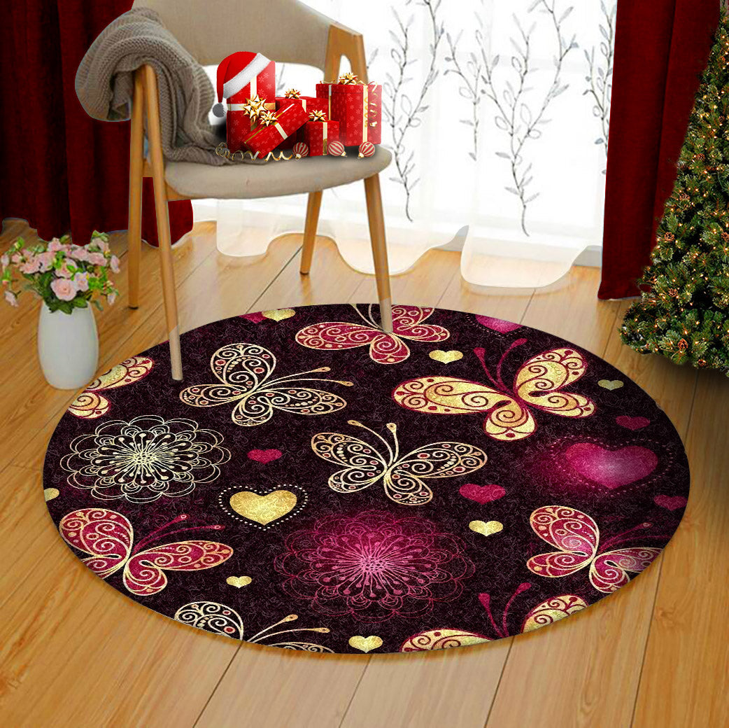 Butterfly CG0111024TM Round Area Rug