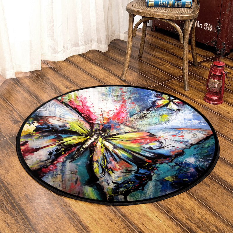 Butterfly CL070803MDC Round Area Rug