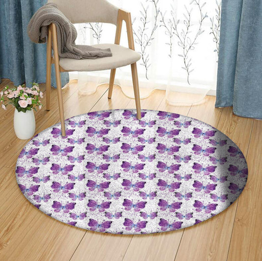 Butterfly CLA100803 Round Area Rug