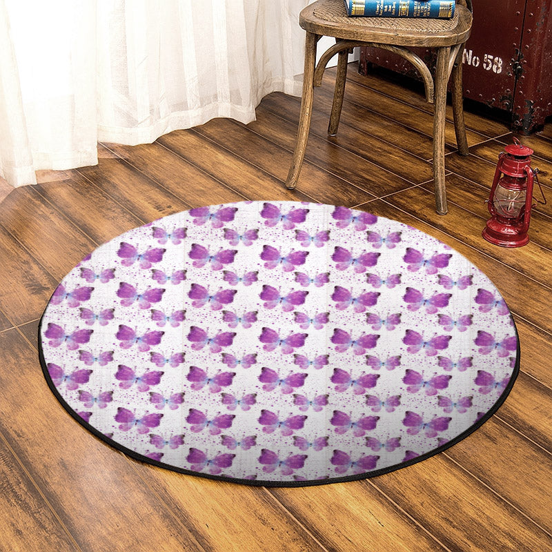 Butterfly CLA100803 Round Area Rug