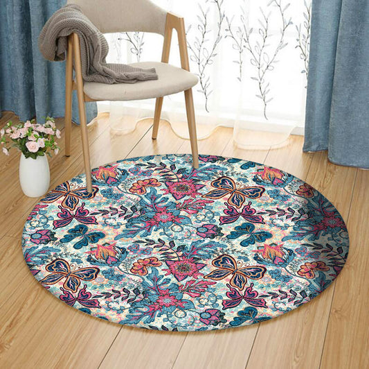 Butterfly DA0310030TM Round Area Rug