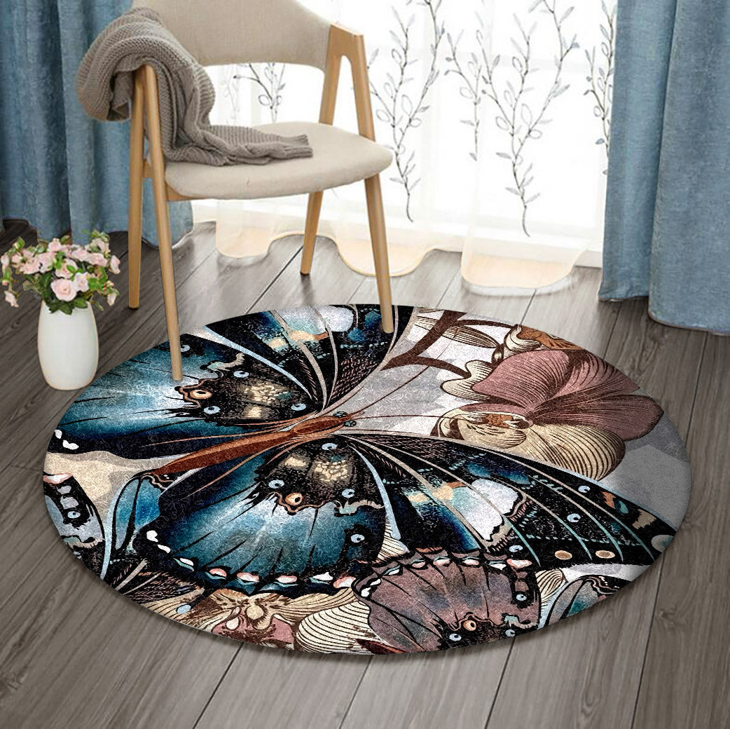 Butterfly DD1010023RR Round Area Rug