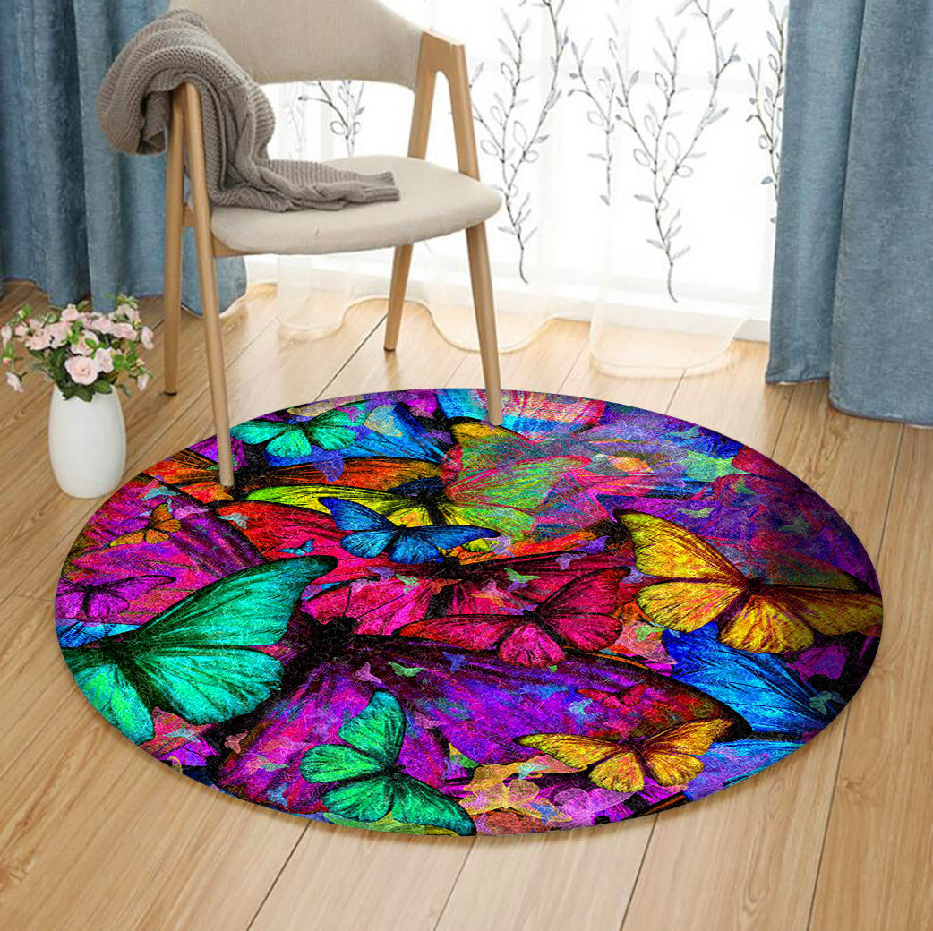 Butterfly HM310713T Round Area Rug