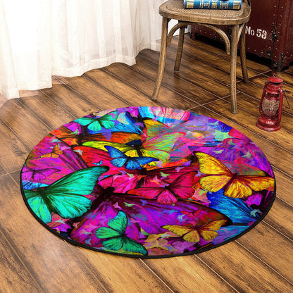 Butterfly HM310713T Round Area Rug