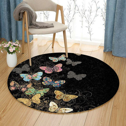 Butterfly HM310714T Round Area Rug