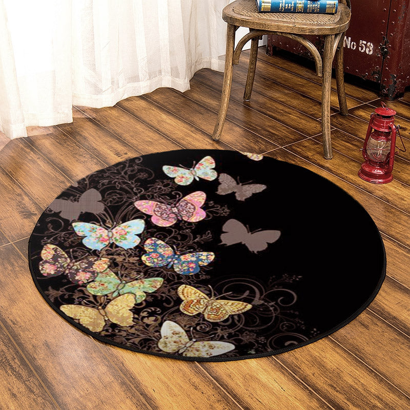 Butterfly HM310714T Round Area Rug