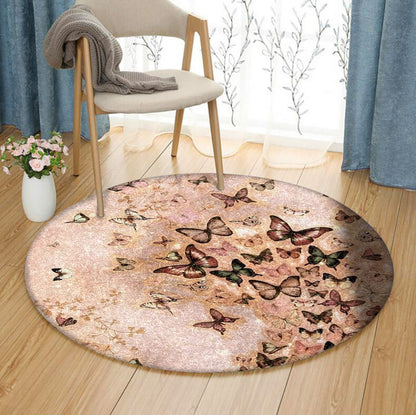 Butterfly HN060914RR Round Area Rug