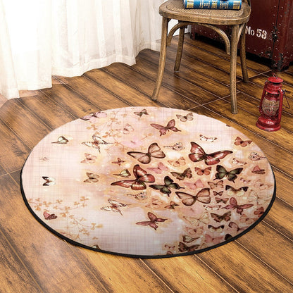 Butterfly HN060914RR Round Area Rug