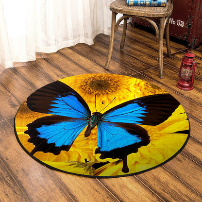 Butterfly HN070911RR Round Area Rug