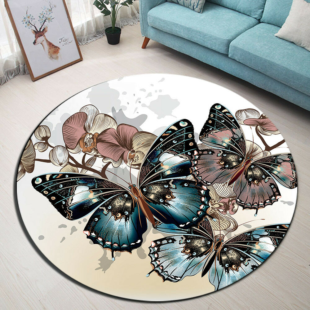 Butterfly Orchids CLM190906TM Round Area Rug