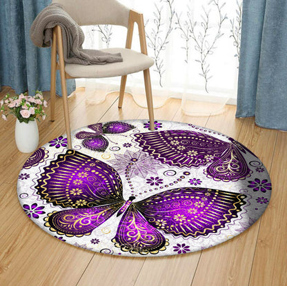 Butterfly QN090814 Round Area Rug