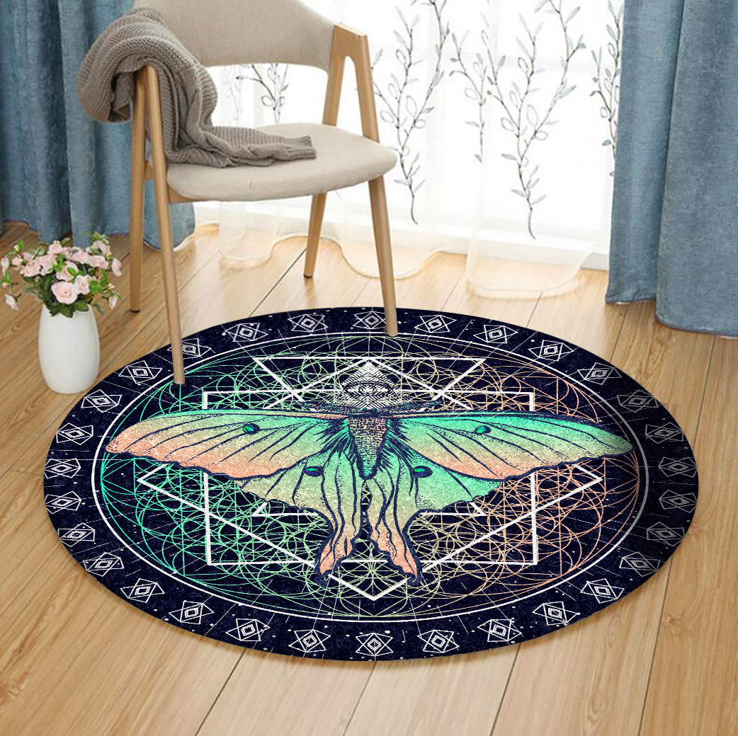 Butterfly QN310732T Round Area Rug