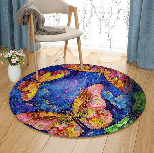 Butterfly TL170805TM Round Area Rug