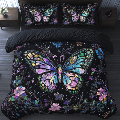 Butterfly Bliss 3-Piece Quilted Bedding Set NCU0DK3035