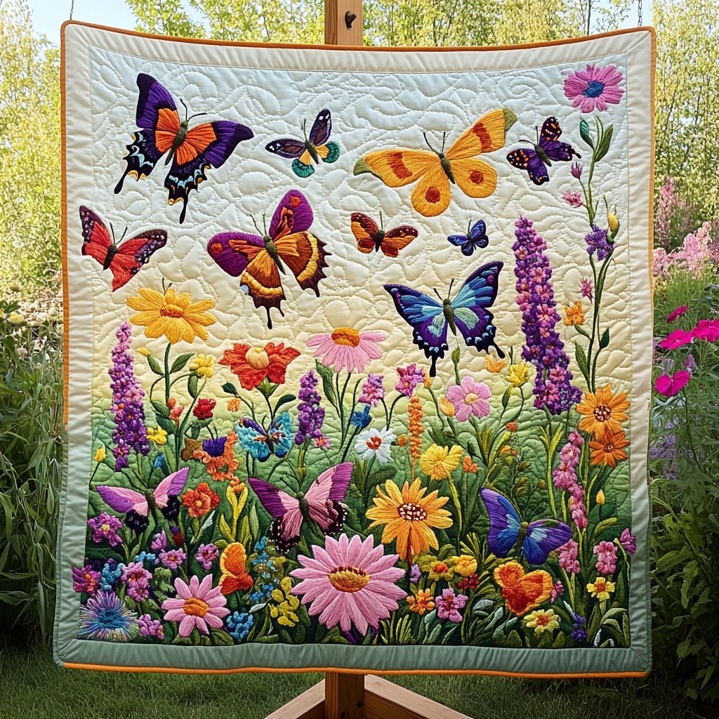 Butterfly Bliss Quilted Blanket NCU0DK2239