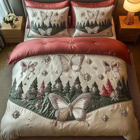 Butterfly Dreams 3-Piece Quilted Bedding Set NCU0DK3023