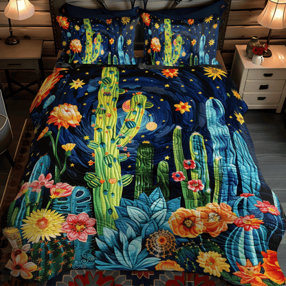 Juego de cama acolchado de 3 piezas Cactus Dreamscape NCU0DV336