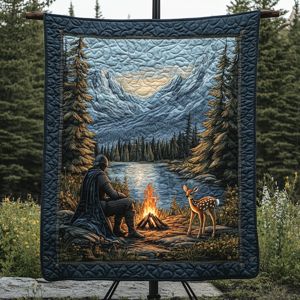 Campfire Vigil Quilted Blanket NCU0VH1848