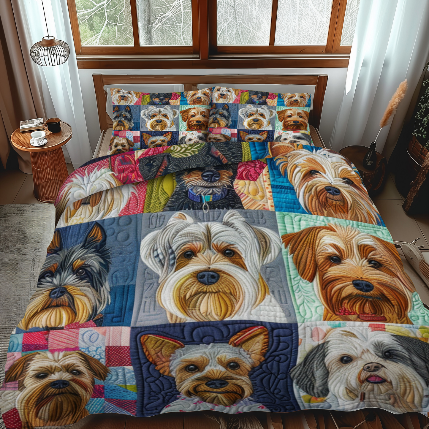 Canine Collectio 3-Piece Quilted Bedding Set NCU0NT017