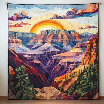 Canyon Sunset Art Quilt Hanging NCU0TL972