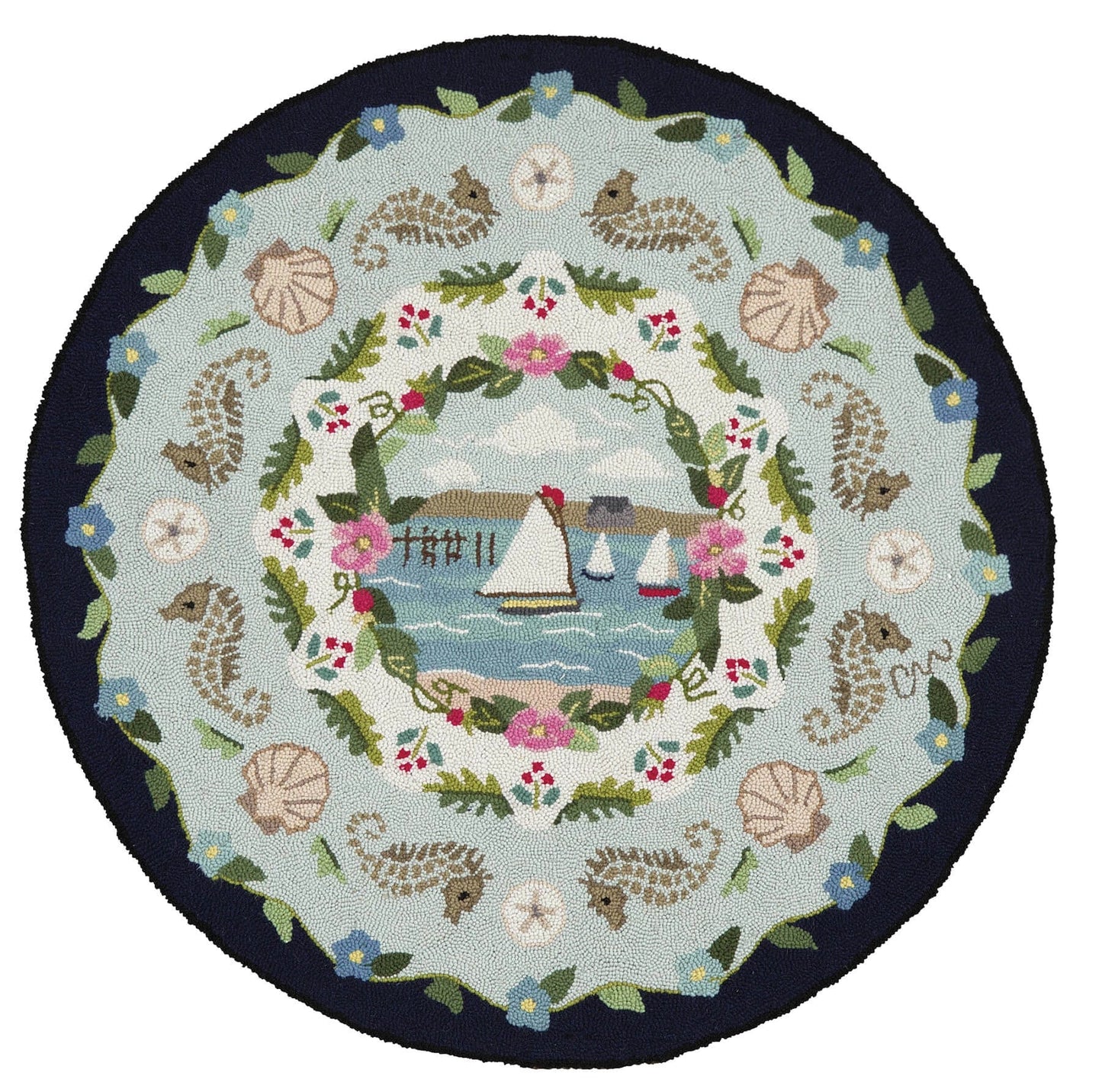 Cape Cod Coastal CLM1510023TM Round Area Rug