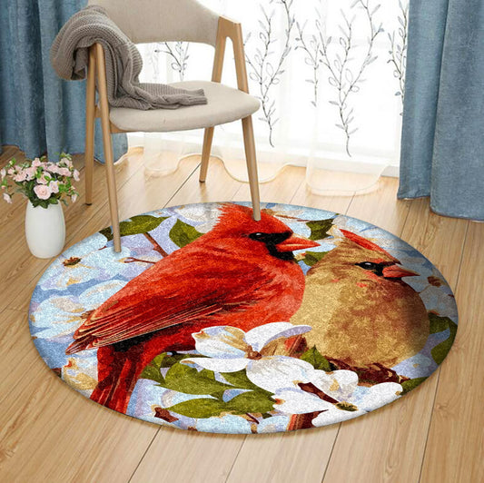 Cardinal Bird DP160809RR Round Area Rug