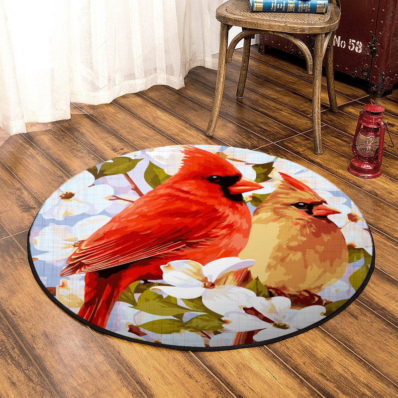 Cardinal Bird DP160809RR Round Area Rug