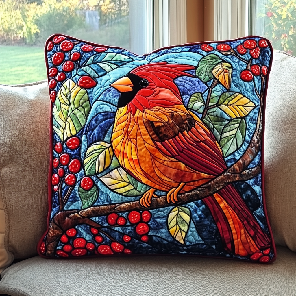 Cardinal Bliss Quilted Pillow Case NCU0VH061